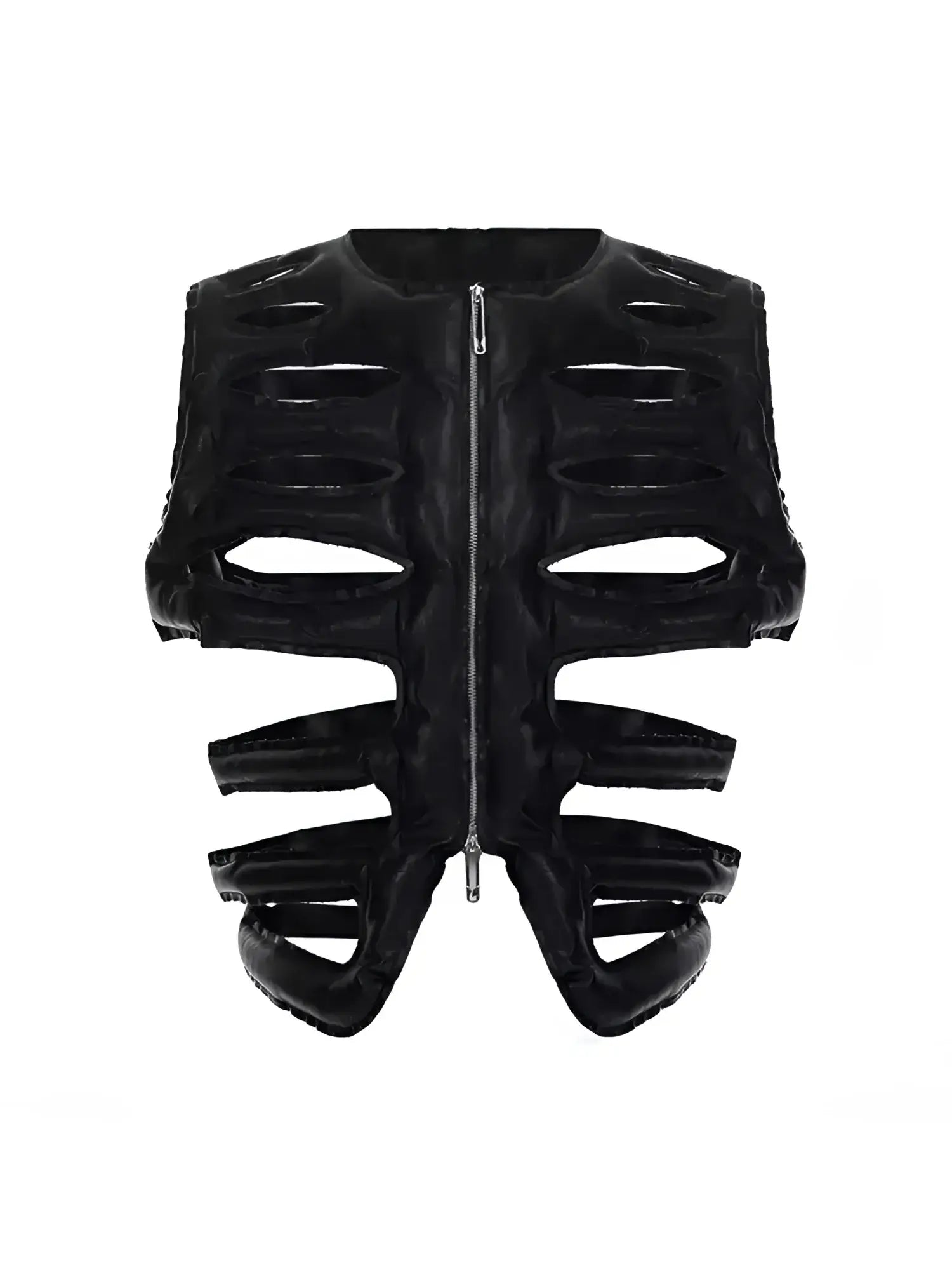 Opium Leather Skeleton Rave Vest - Fuga Studios