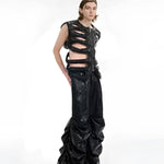 Opium Leather Skeleton Rave Vest - Fuga Studios