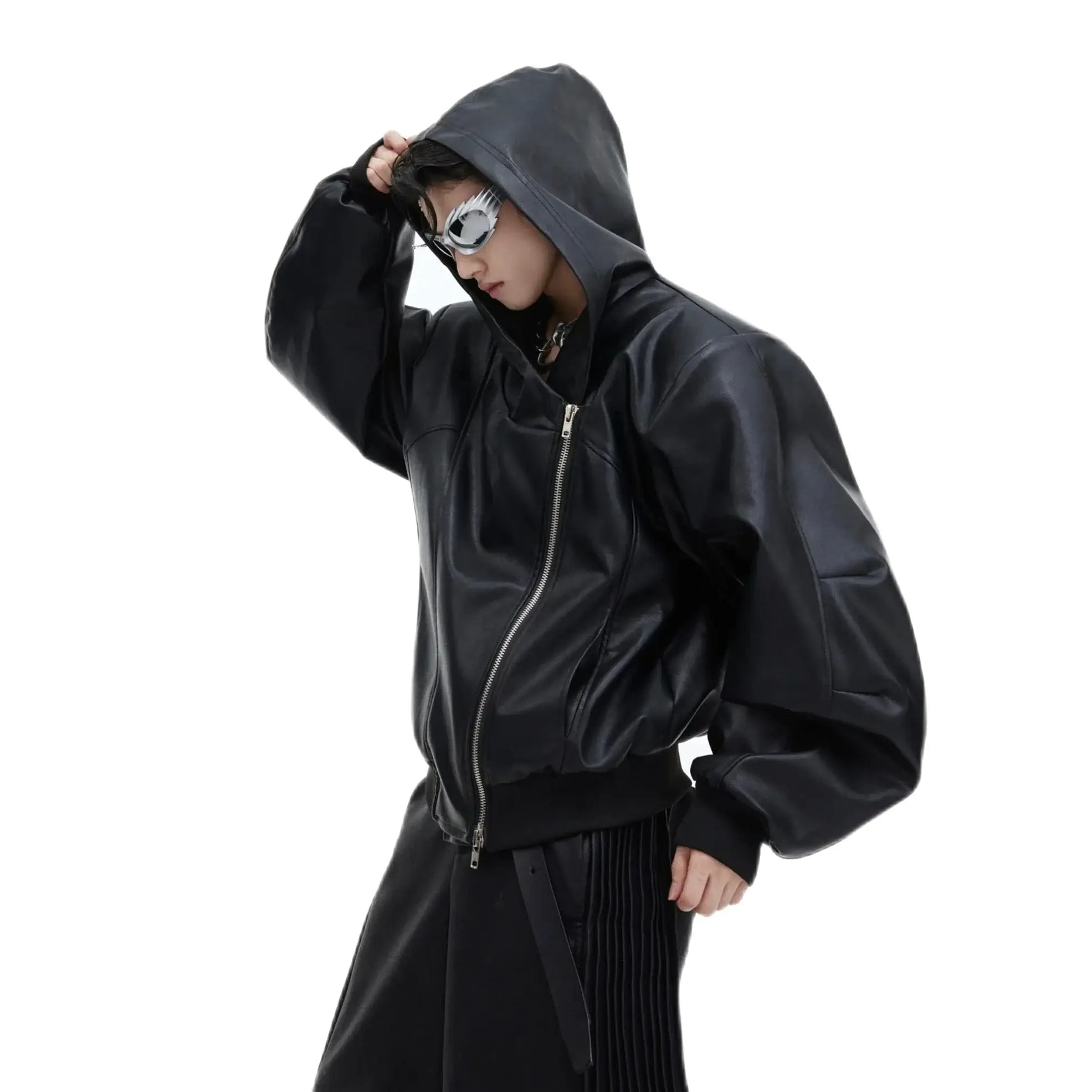 Opium Loose Leather Jacket - Fuga Studios