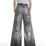 Opium Metallic Chevron Wide-Leg Pants - Fuga Studios