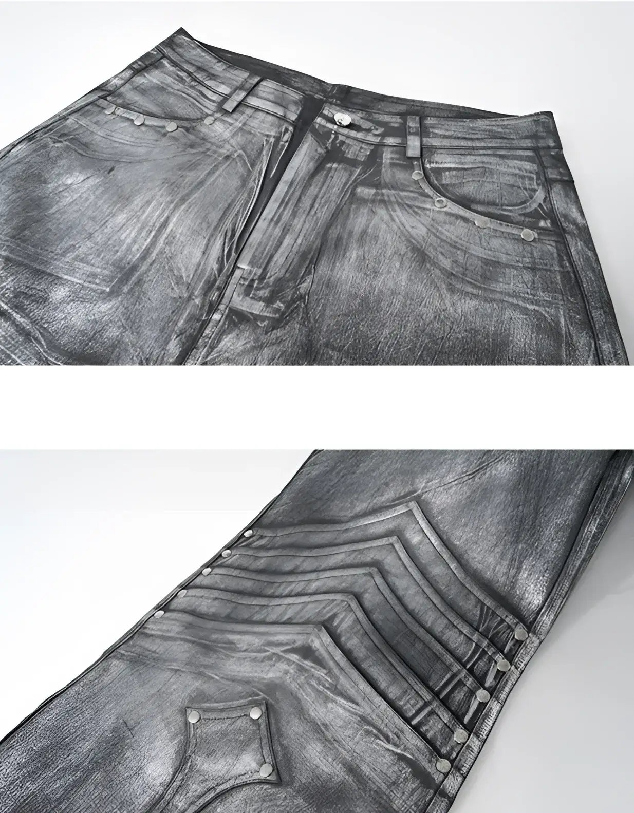 Opium Metallic Chevron Wide-Leg Pants - Fuga Studios