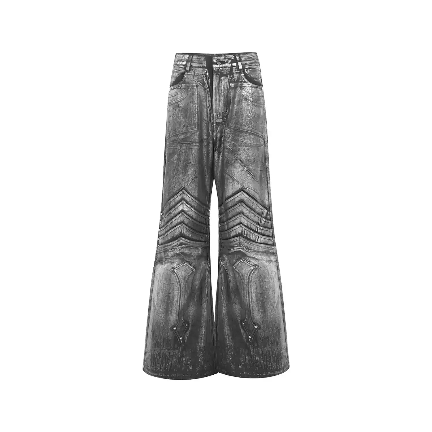 Opium Metallic Chevron Wide-Leg Pants - Fuga Studios