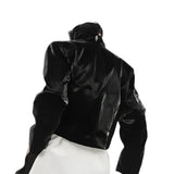 Opium Shoulder Pad Zipper Jacket - Fuga Studios
