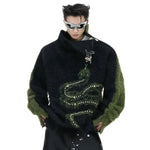 Opium Snake Fur Sweater - Fuga Studios