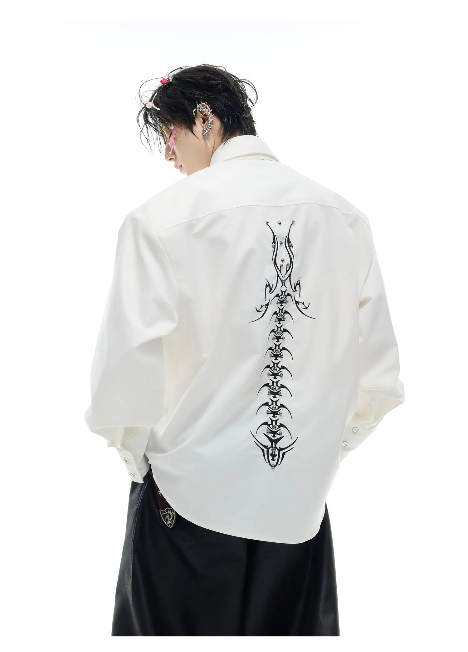 Opium Spine Embroidery Shirt - Fuga Studios