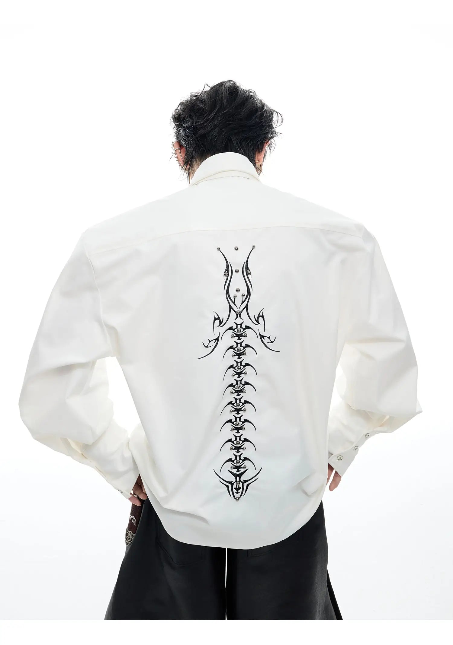Opium Spine Embroidery Shirt - Fuga Studios