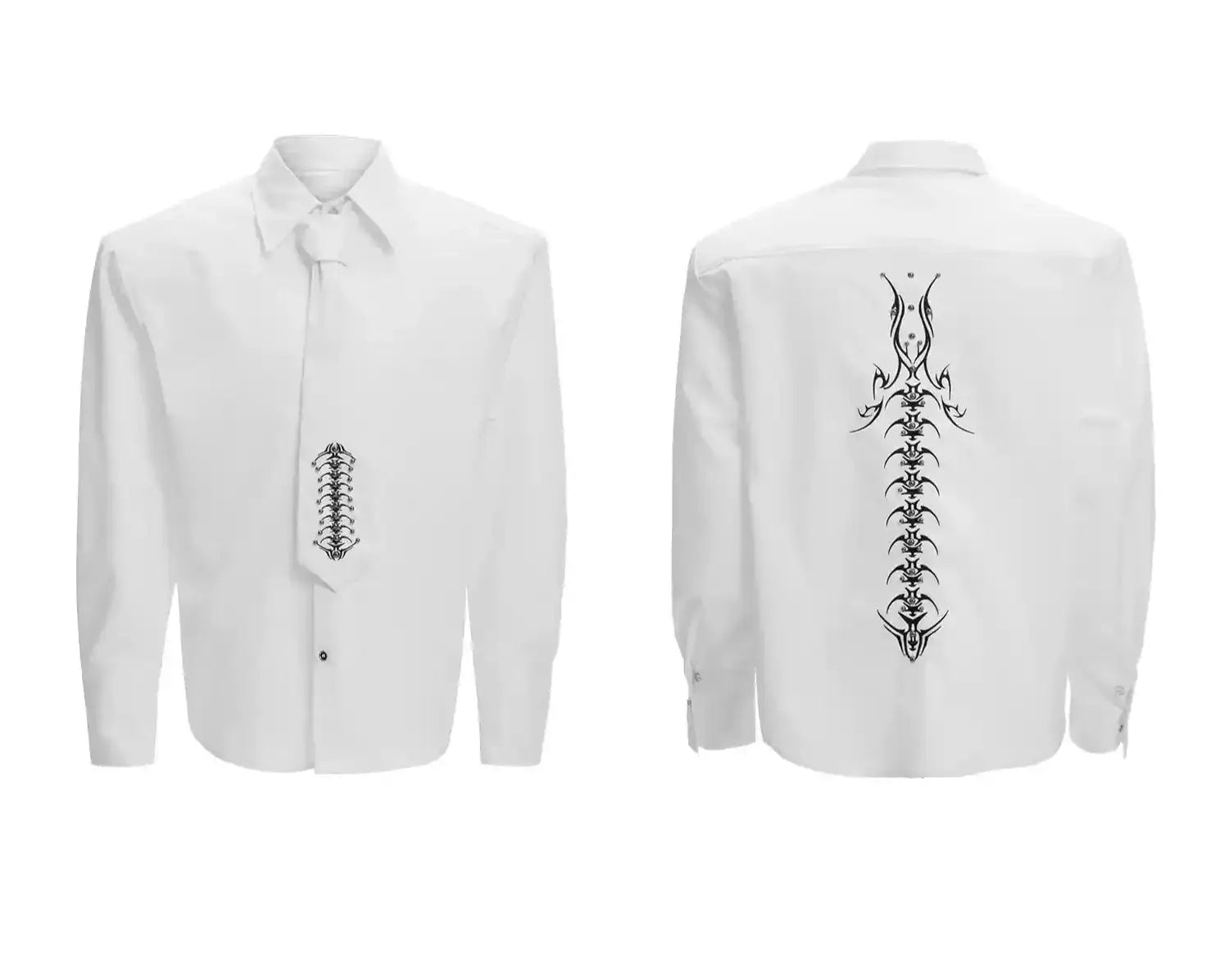 Opium Spine Embroidery Shirt - Fuga Studios