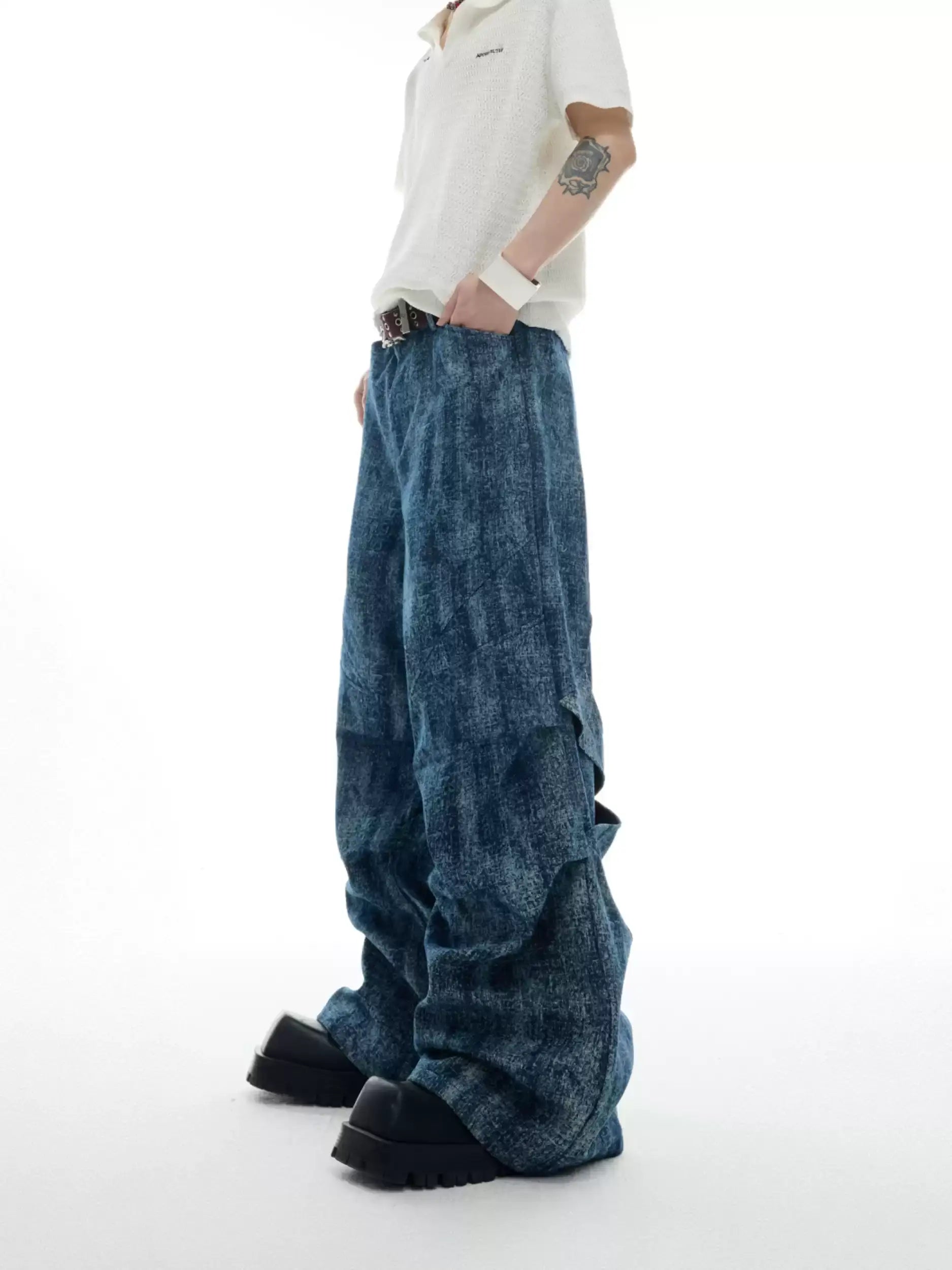 Opium Structured Denim Wide-Leg Pants - Fuga Studios