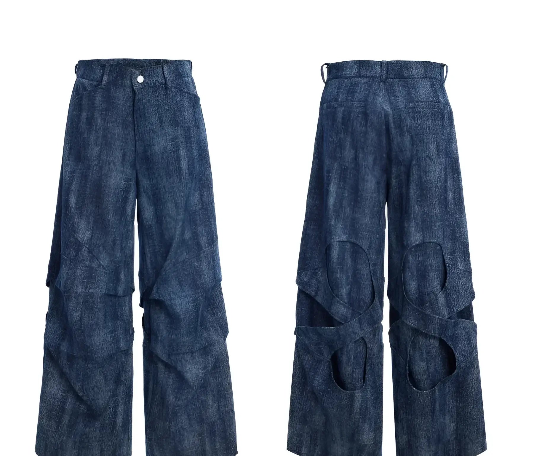 Opium Structured Denim Wide-Leg Pants - Fuga Studios