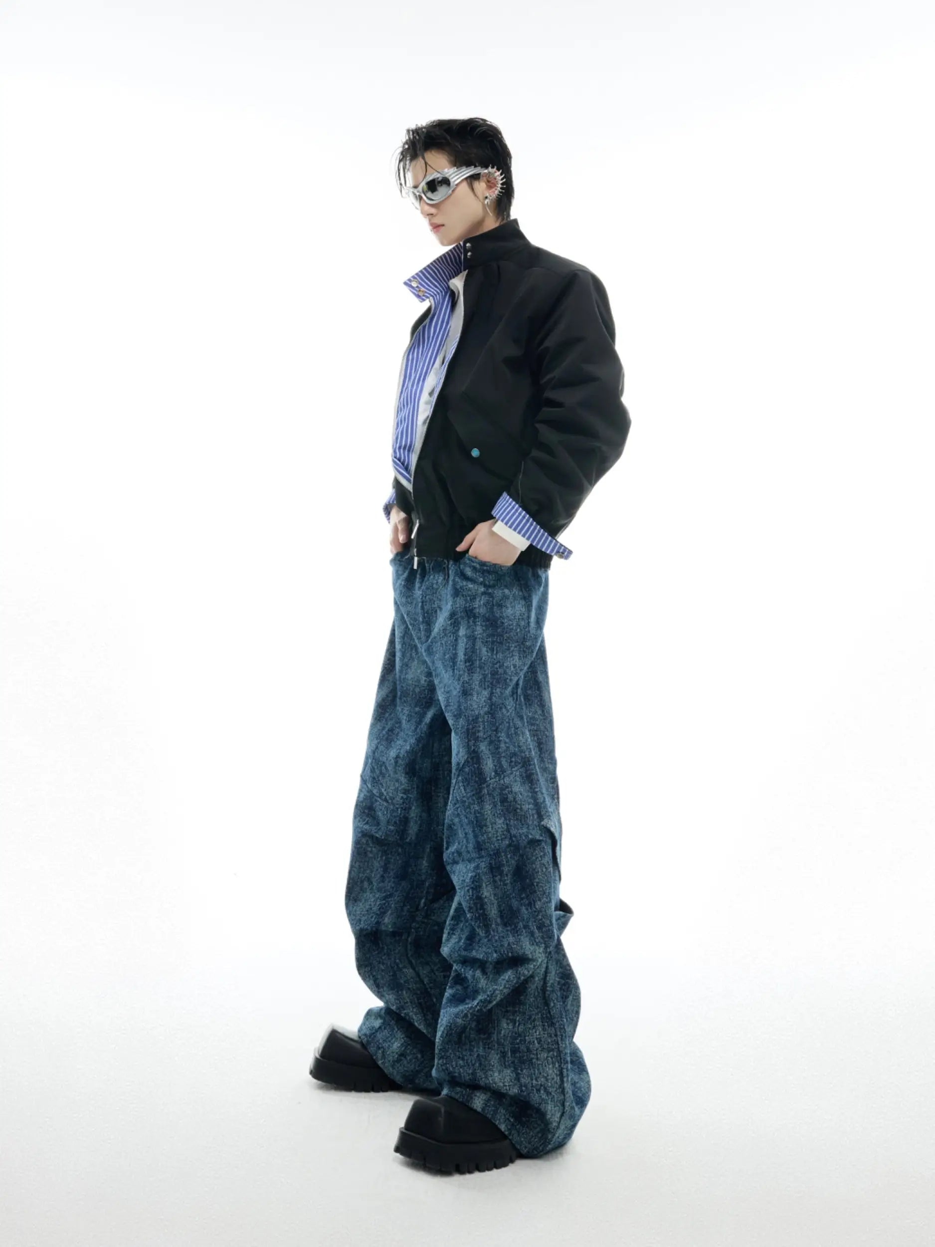 Opium Structured Denim Wide-Leg Pants - Fuga Studios
