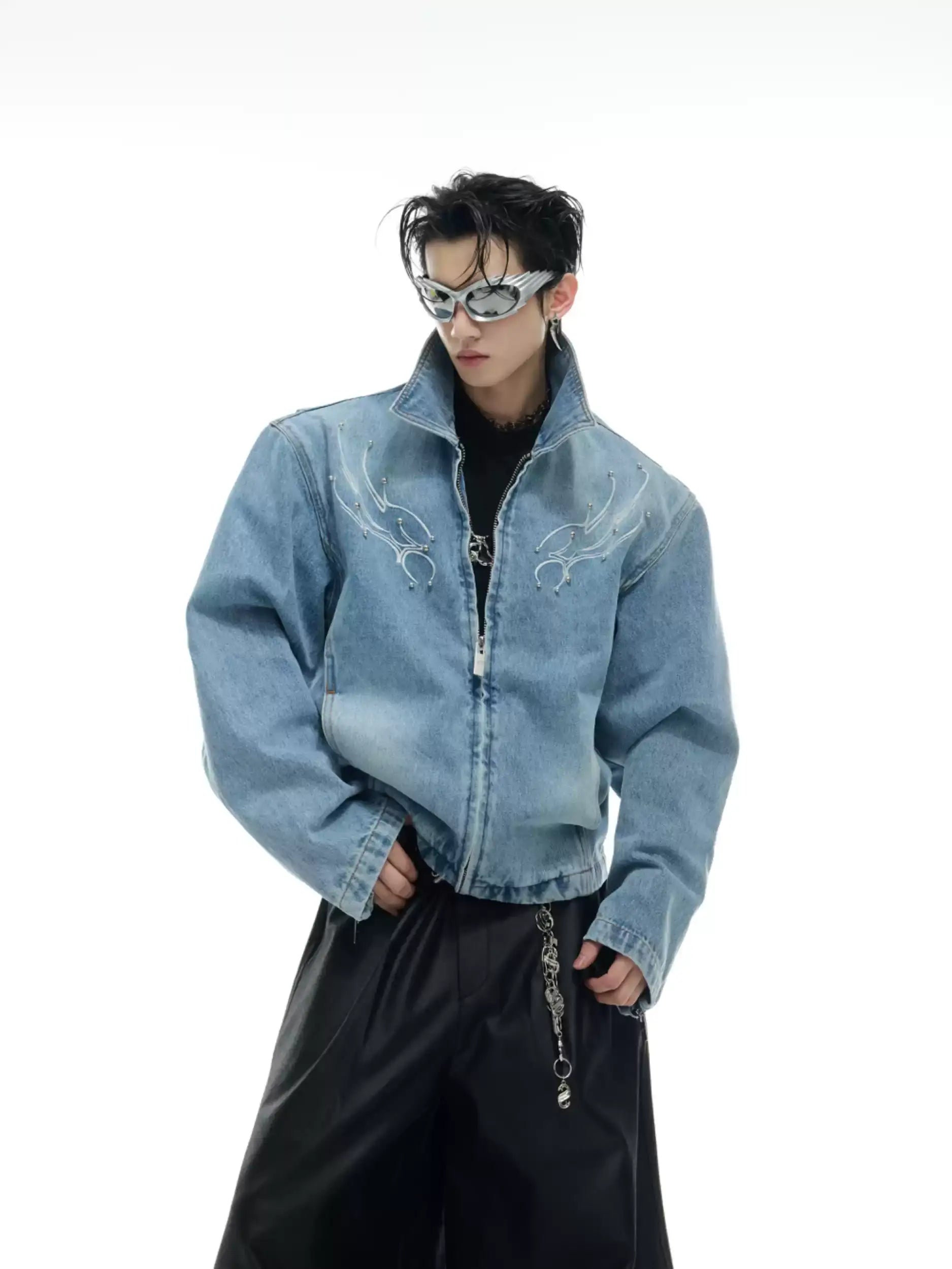 Opium Studded Denim Jacket - Fuga Studios