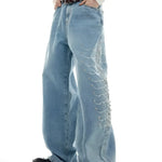 Opium Studded Wide-Leg Jeans - Fuga Studios