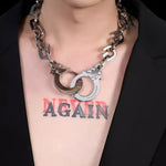 Opium Titanium Steel Handcuffs Necklace - Fuga Studios