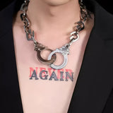 Opium Titanium Steel Handcuffs Necklace - Fuga Studios