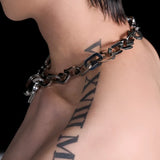 Opium Titanium Steel Handcuffs Necklace - Fuga Studios