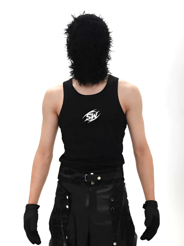 Rave Metal-Emblem Ribbed Tank Top – Fuga Studios