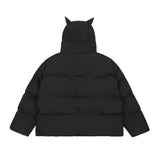 Streetwear Devil Horns Puffer Jacket - Fuga Studios