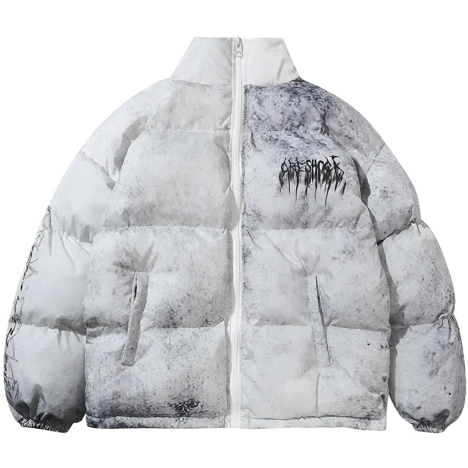 Streetwear Frequency Puffer Jacket - Fuga Studios