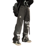 Streetwear Harajuku Gothic Denim Jeans - Fuga Studios