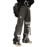 Streetwear Harajuku Gothic Denim Jeans - Fuga Studios