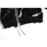 Streetwear Knotted Splash Turtleneck Sweater - Fuga Studios