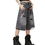 Streetwear Unisex Ripped Shorts - Fuga Studios