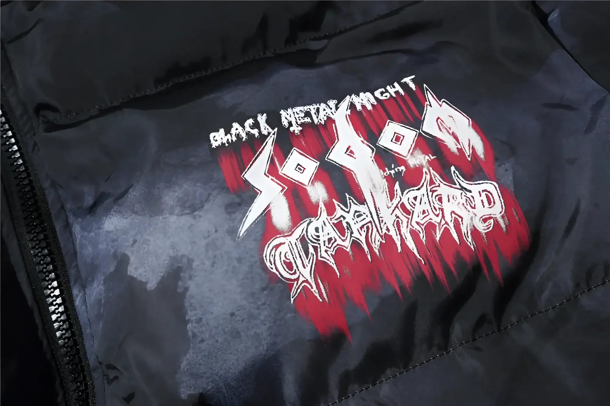 Streetwear Vancarhell Death Metal Puffer Jacket - Fuga