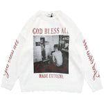 Streetwear Vancarhell God Bless all Sweater - Fuga Studios
