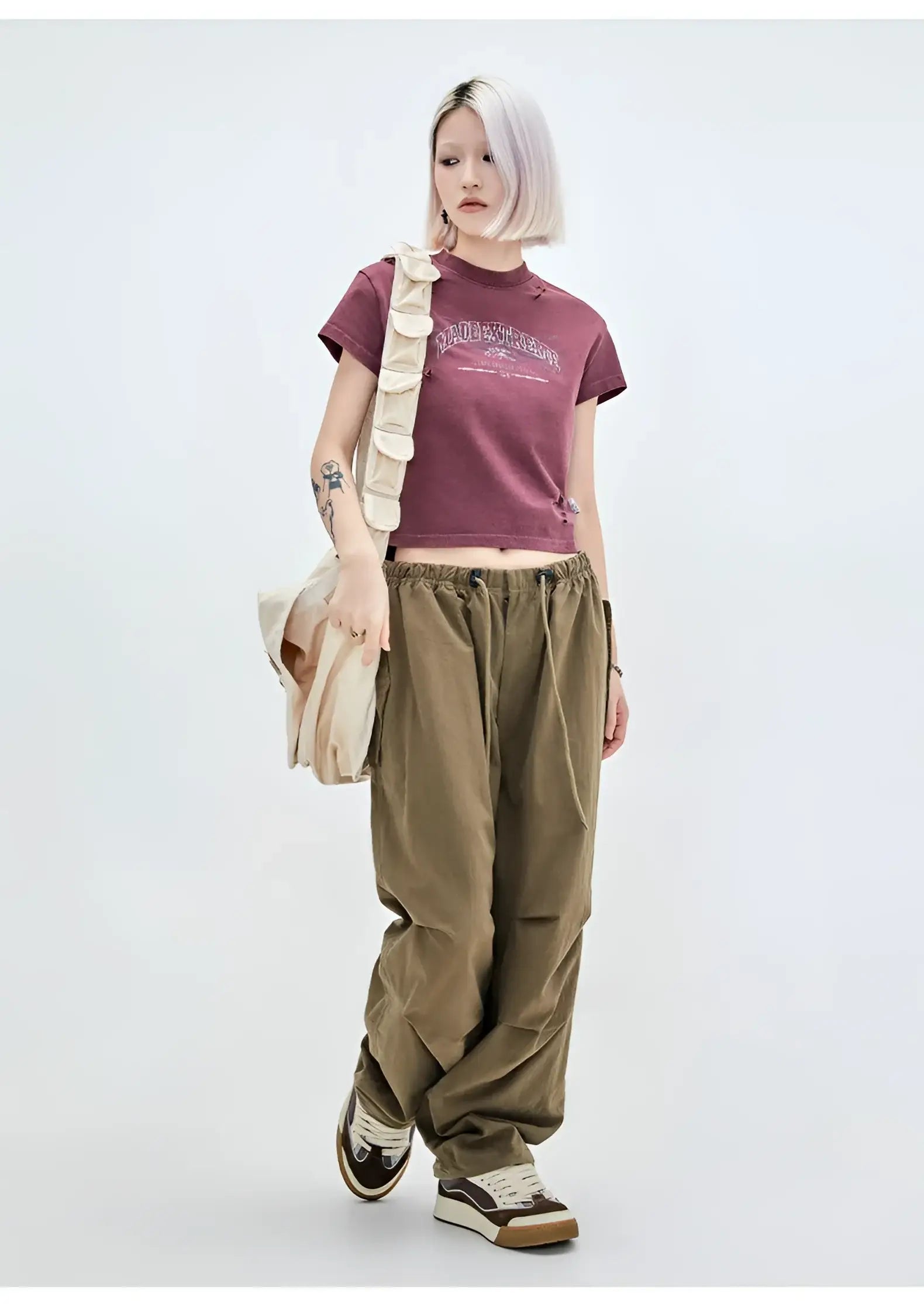 Streetwear Washed Crop Top - Fuga Studios