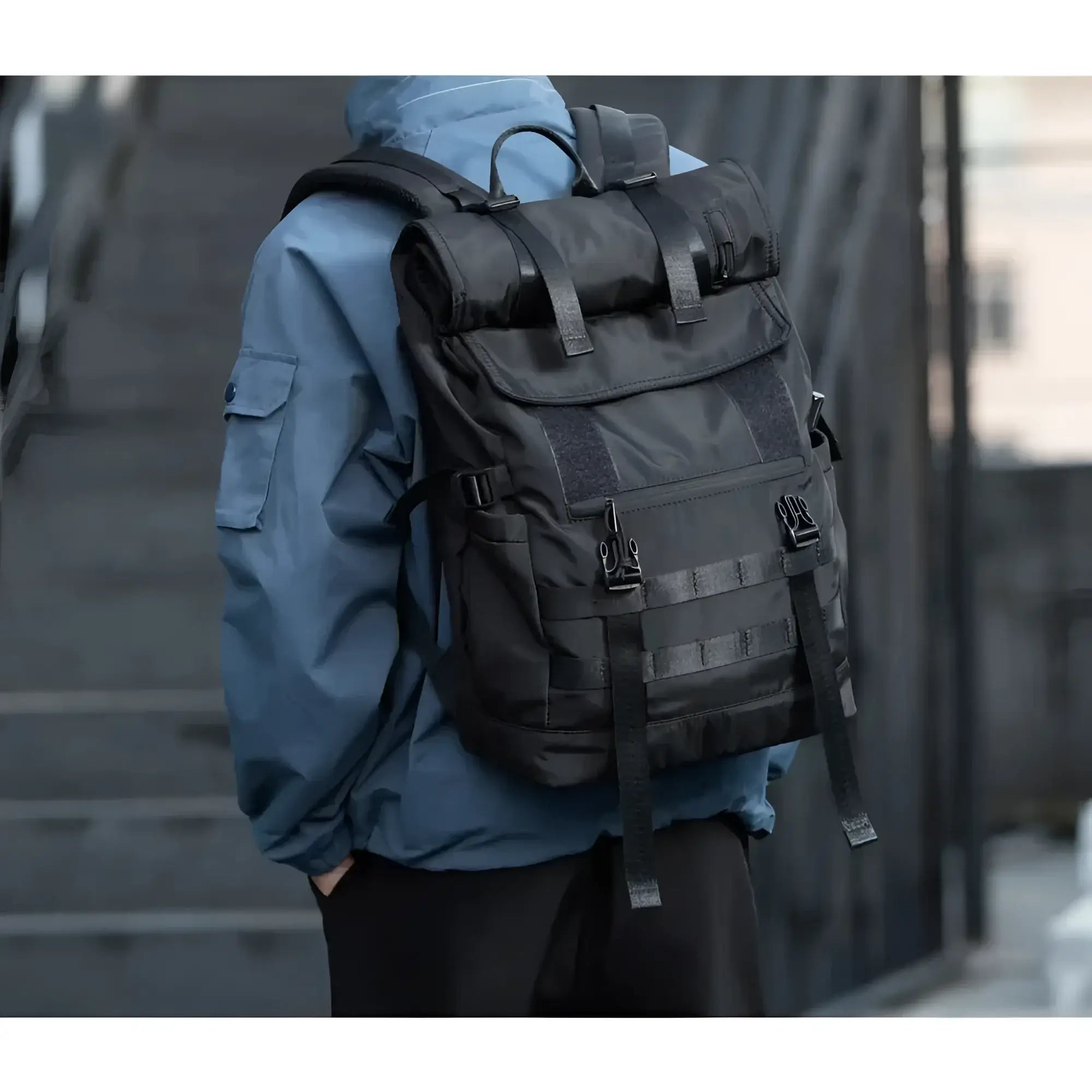Techwear Roll Top Backpack - Fuga Studios
