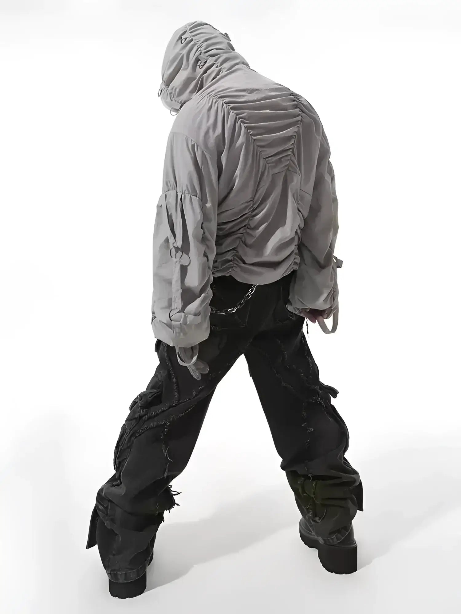 Techwear Ruched Tactical Windbreaker - Fuga Studios