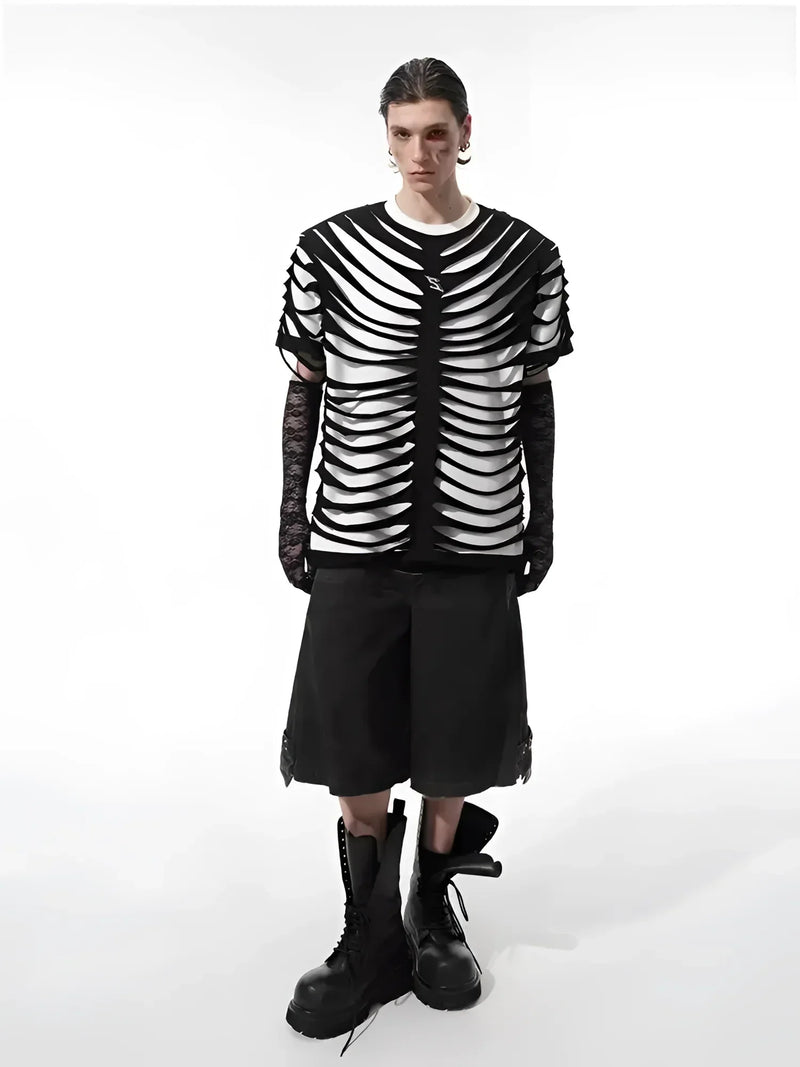Emo Fashion 2000s – Gothic Opium Rib Cage Shirt | Fūga Studios