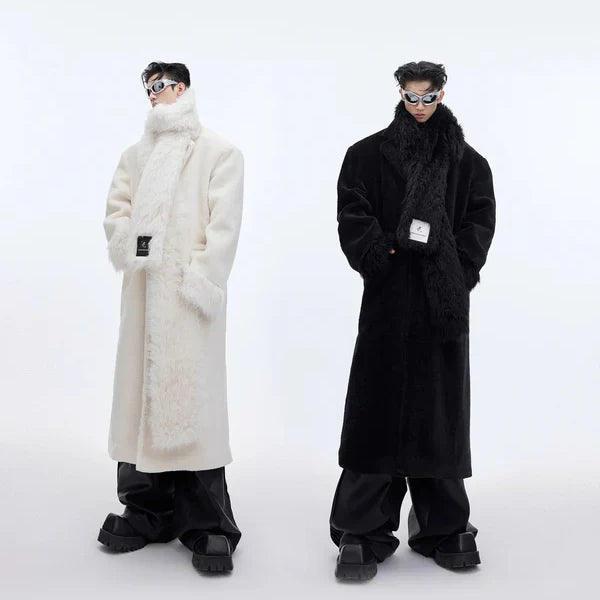 Korean Winter Outfits — Oversized Sherpa Coat von Fūga Studios