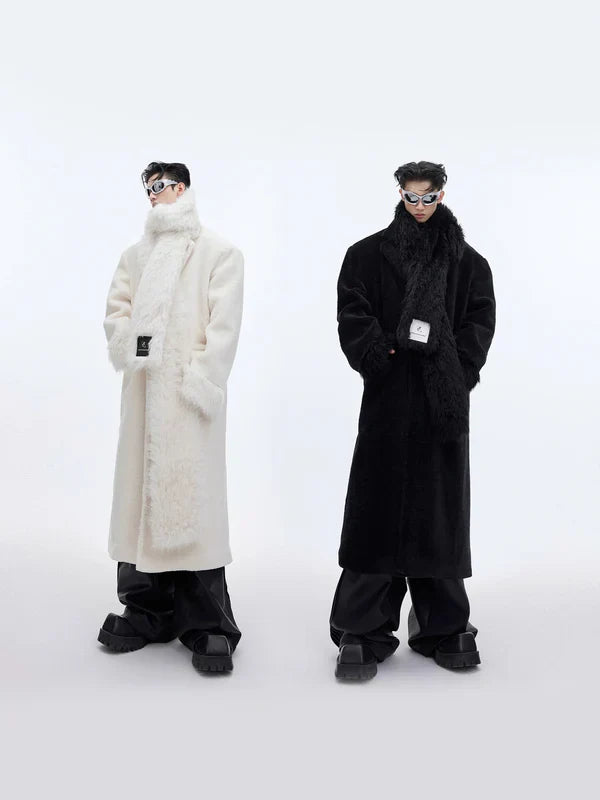Korean Winter Outfits — Oversized Sherpa Coat von Fūga Studios