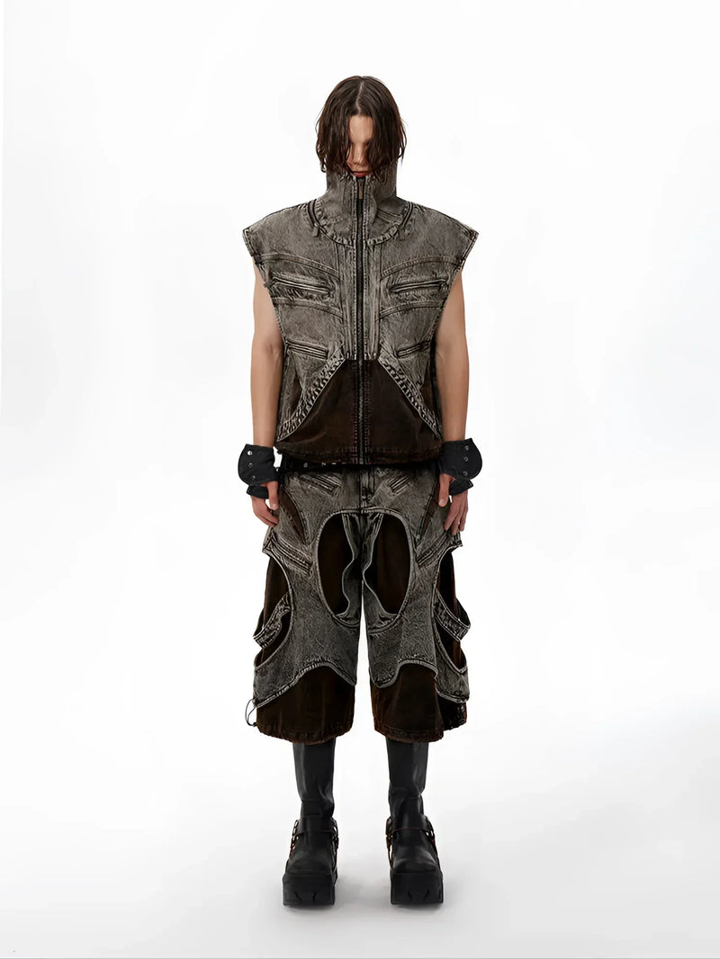 Grown Up Goth Clothing – Opium Avant-Garde Denim Set Y223 | Fuga Studios