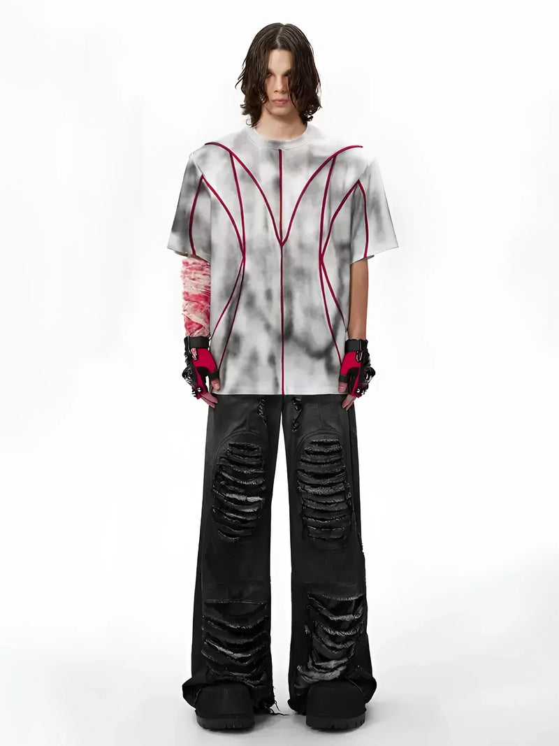 Emo Fashion Meaning – Opium Cloud Linear Shirt | Fūga Studios