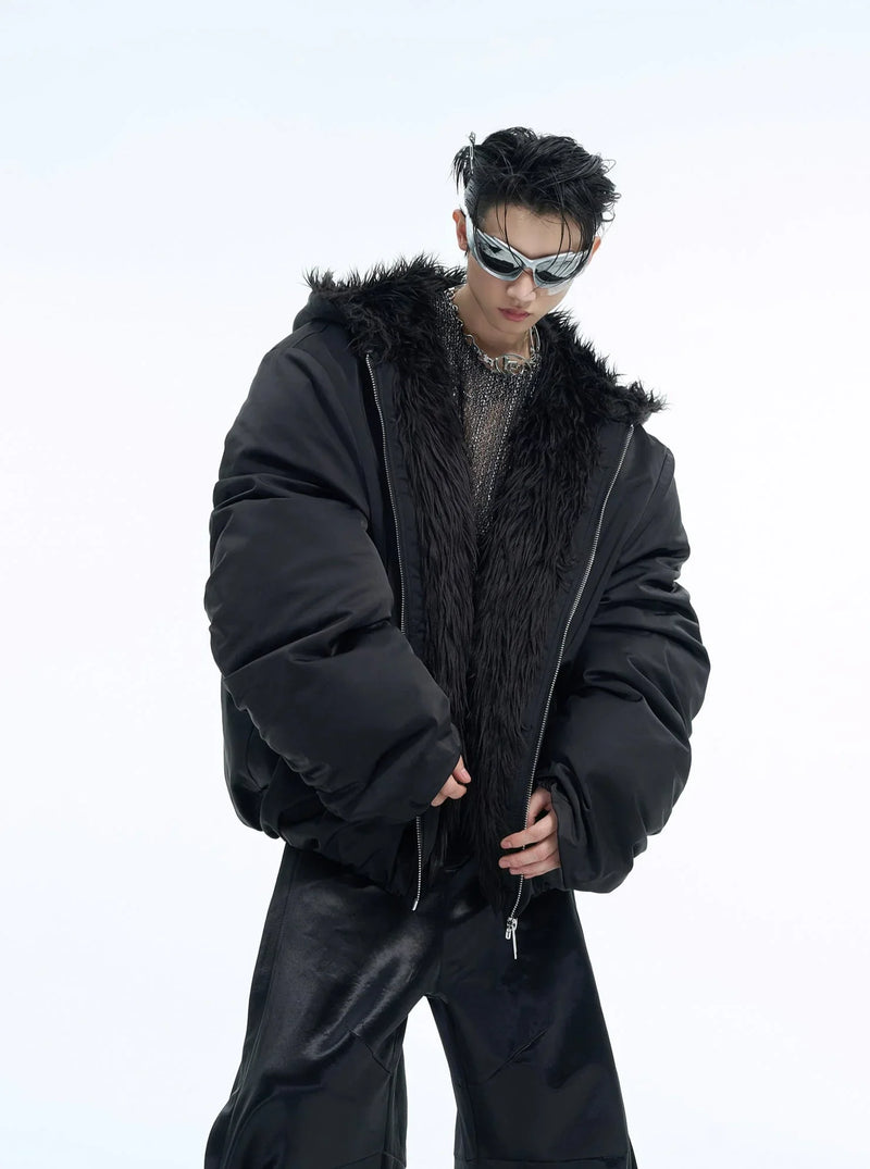 Harajuku Fashion Subkulturen – Opium Faux Fur Puffer Jacket | Fūga Studios