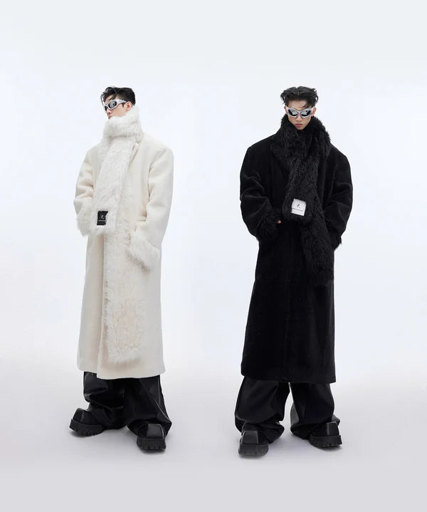 Korean Winter Outfits — Oversized Sherpa Coat von Fūga Studios