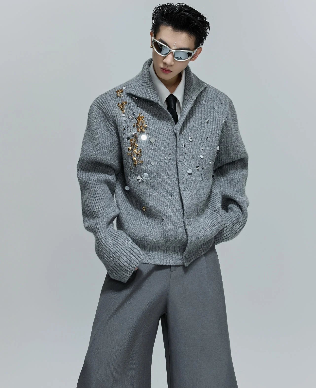 Opium Sequin Embellished Cardigan - 80s Disco Outfit