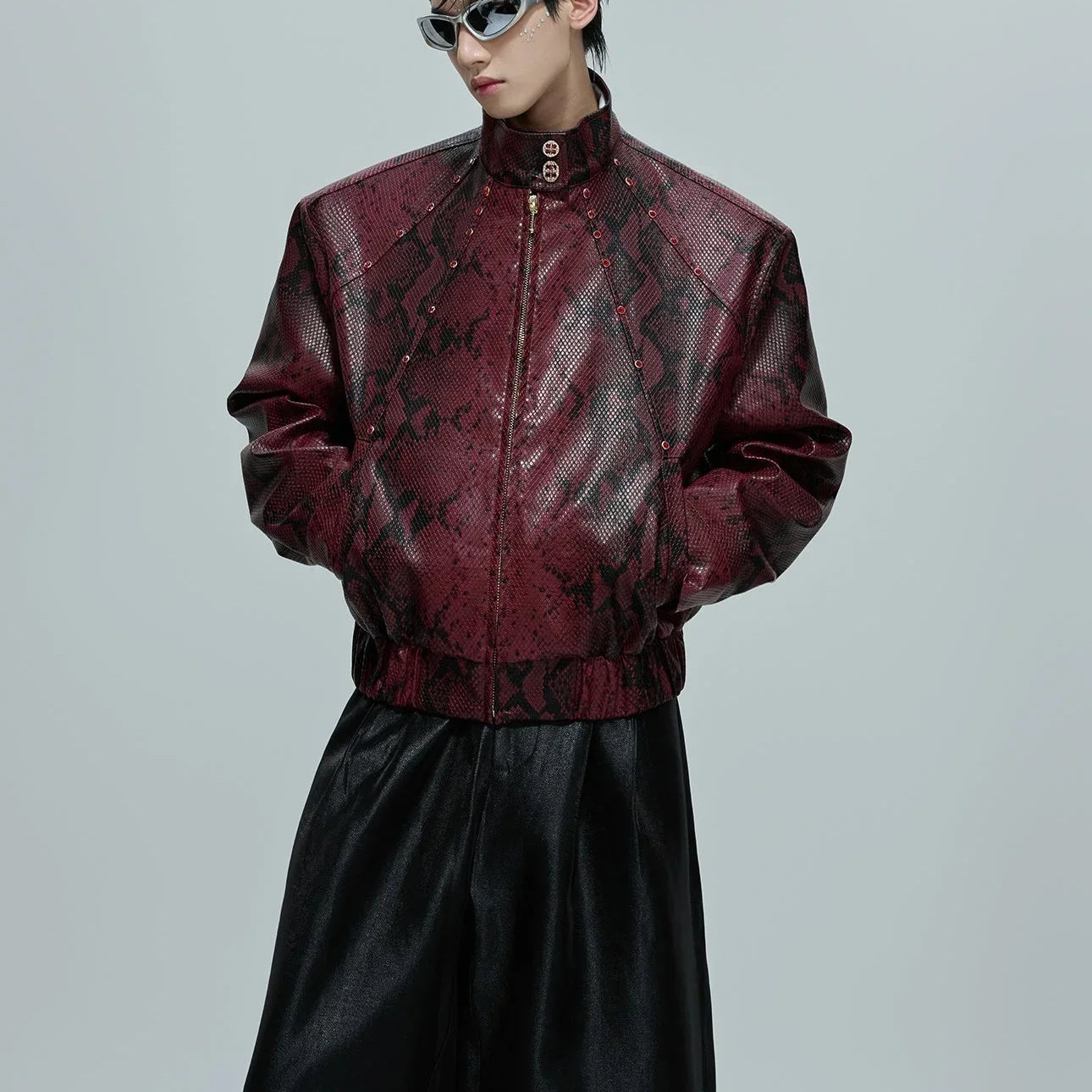 Soft Grunge Fashion Guide 2026 — Opium Snakeskin Studded Bomber von Fuga Studios