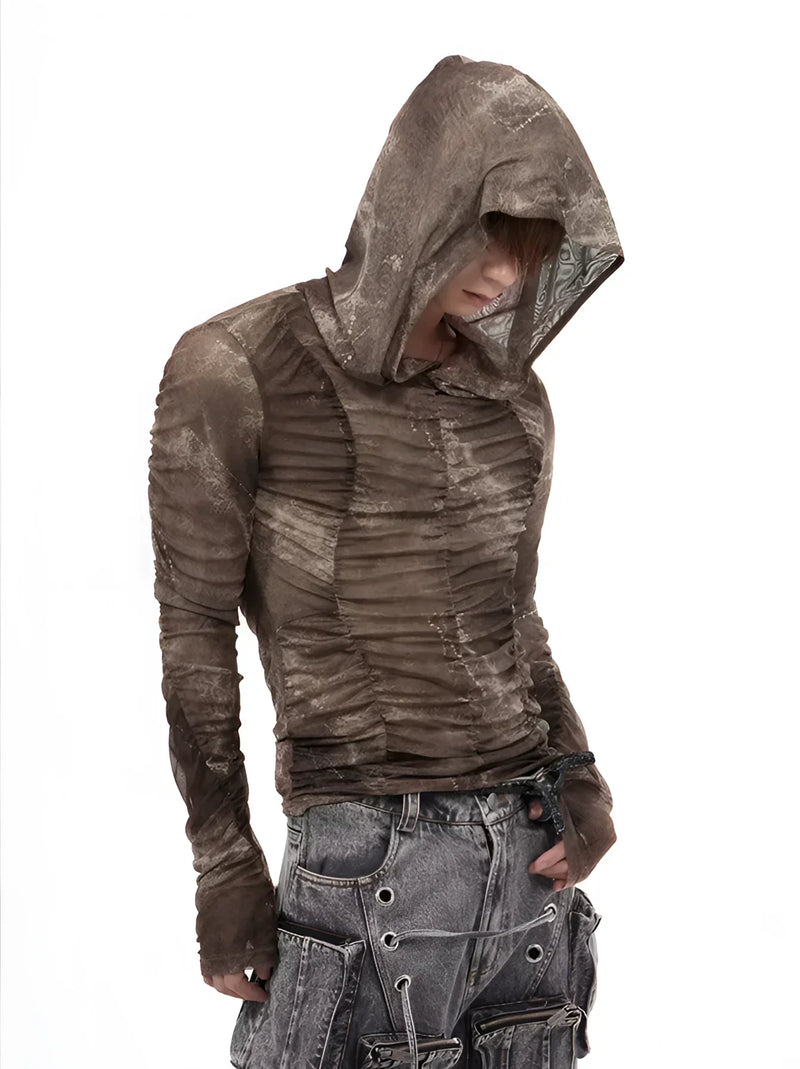 Rave-Jumpsuit – Warcore Distressed Tactical Hoodie | Fūga Studios
