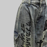 Gothic Y2K Kanji Chain Shorts