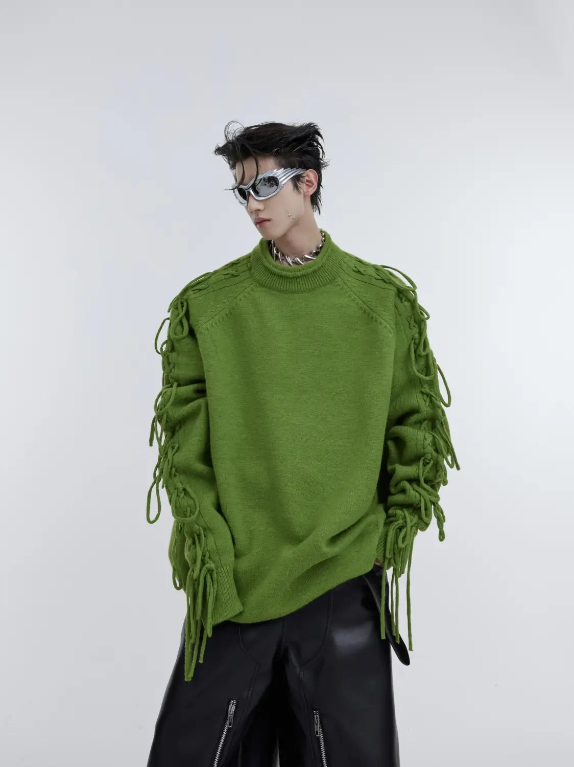 Opium Fringed Sleeve Sweater
