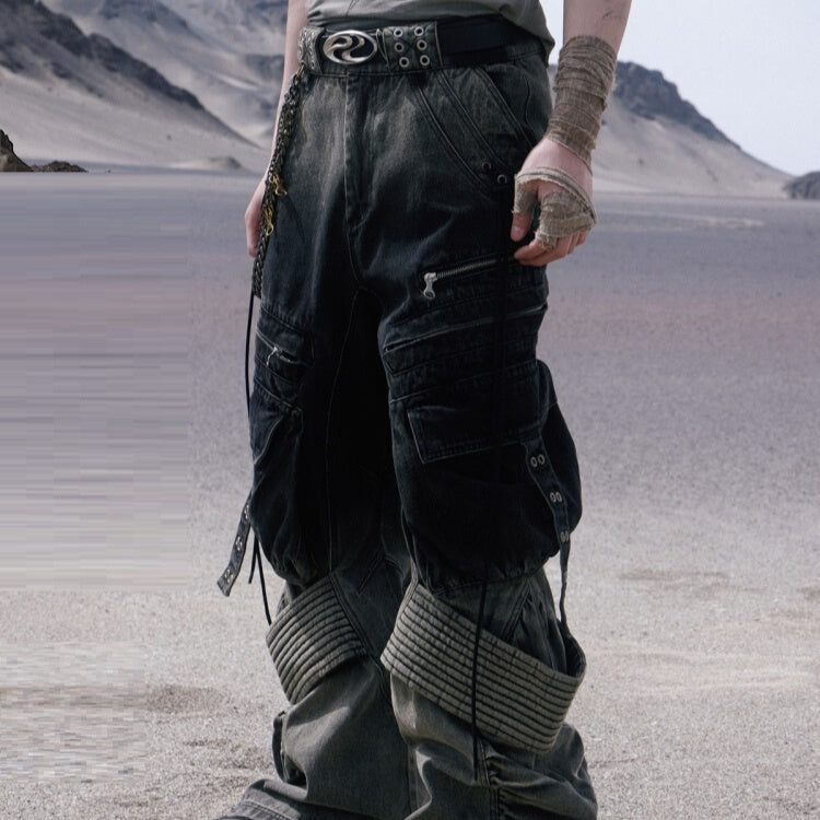Opium Gradient Multi-Pocket Cargo Pants