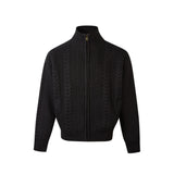 Businesscore Cable-Knit Zip Cardigan