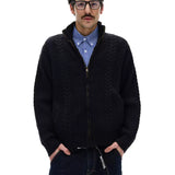 Businesscore Cable-Knit Zip Cardigan