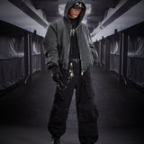 Techwear Hooded Bomber Jacket