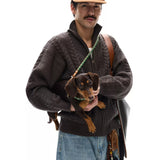 Businesscore Cable-Knit Zip Cardigan