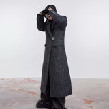 Opium Shoulder Padded Woolen Coat