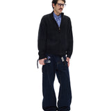 Businesscore Cable-Knit Zip Cardigan